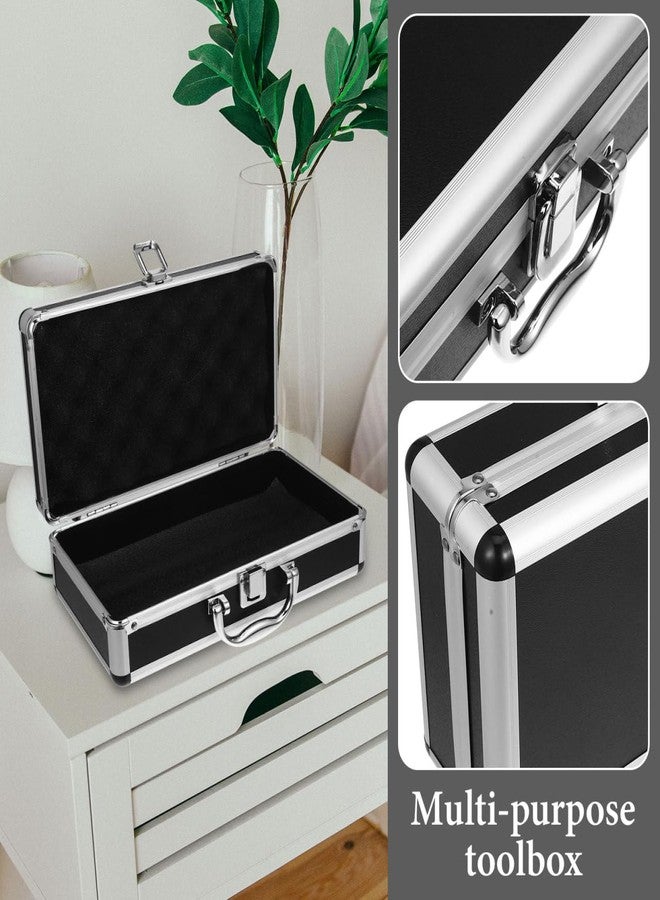 ERINGOGO Aluminum Attache Case - 12inch Lock Metal Briefcase with Ripple Foam, Hard Aluminum Carrying Case for Men, Universal Portable Tool Case for Laptop/Luggage/Instrument Black - Image 5