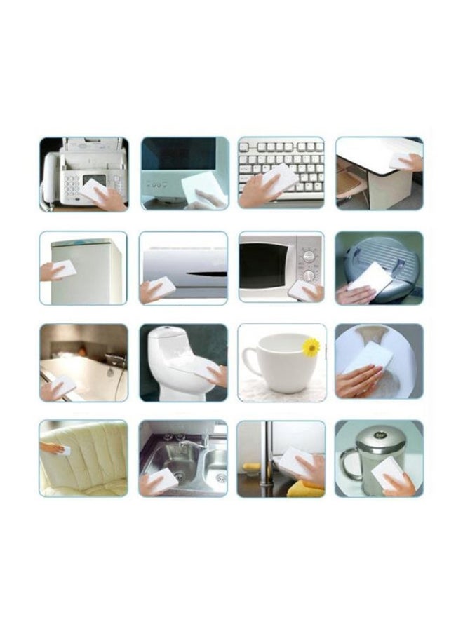 Loquat 100-Piece Magic Sponge Cleaner Set White 100x60x15centimeter - Image 3