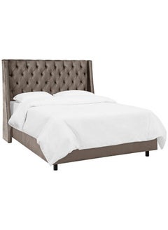 Homzmart Swedish Wood, MDF and Velvet  Single Bed -  200x100x120 cm  - Brown  - Image 1