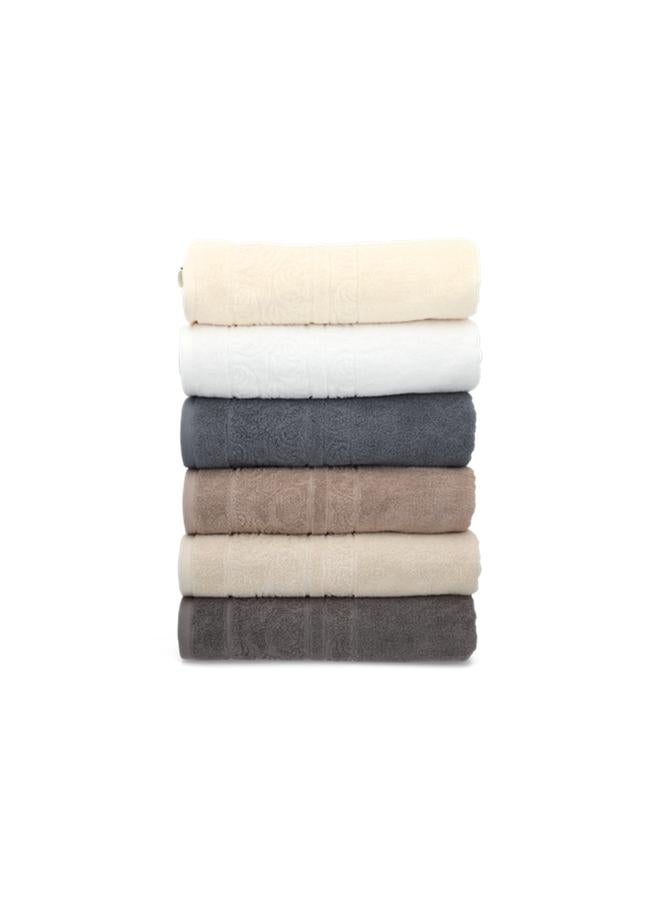 Cannon Soft Highly Absorbent And Quick Drying Jacquard Beach Towel White 100 X 150Cm - Image 4