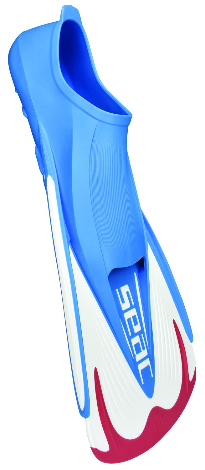 SEAC Team Full-Foot Snorkeling Swim Fins Ideal for Open Water Snorkeling, Red 2-3 - Image 2