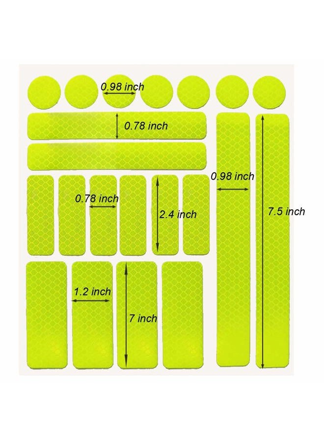 Leasinder 55 Pcs Reflective Stickers for Helmet Bicycle Reflective Tape Night Safety Stickers Decals for Motorcycle, Helmets, Bike, Strollers, Wheelchairs, Scooter, Wheelchairs (Yellow) - Image 4