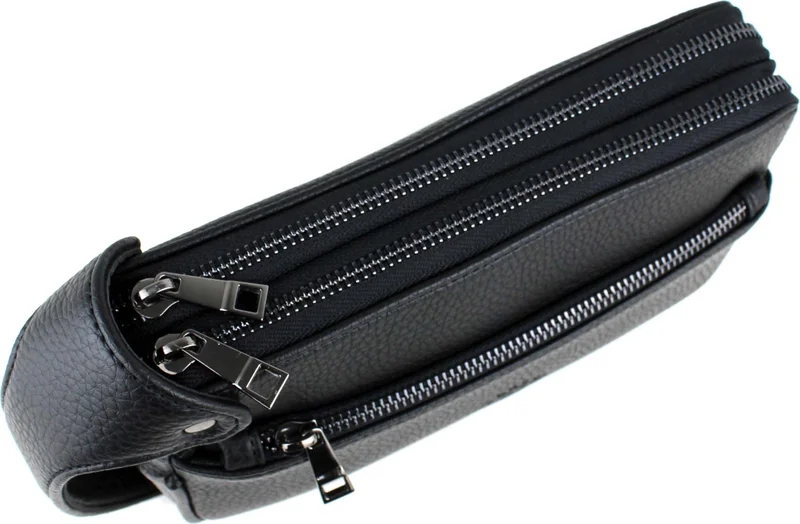 ديرسي كلوب Men's Black Color Luxury Travel Daily Multi-Compartment Portfolio Bag Clutch Bag