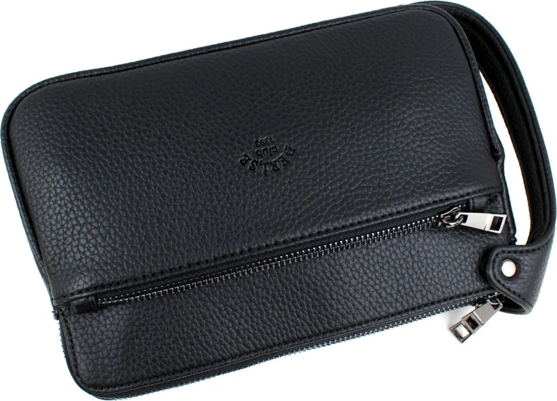 ديرسي كلوب Men's Black Color Luxury Travel Daily Multi-Compartment Portfolio Bag Clutch Bag