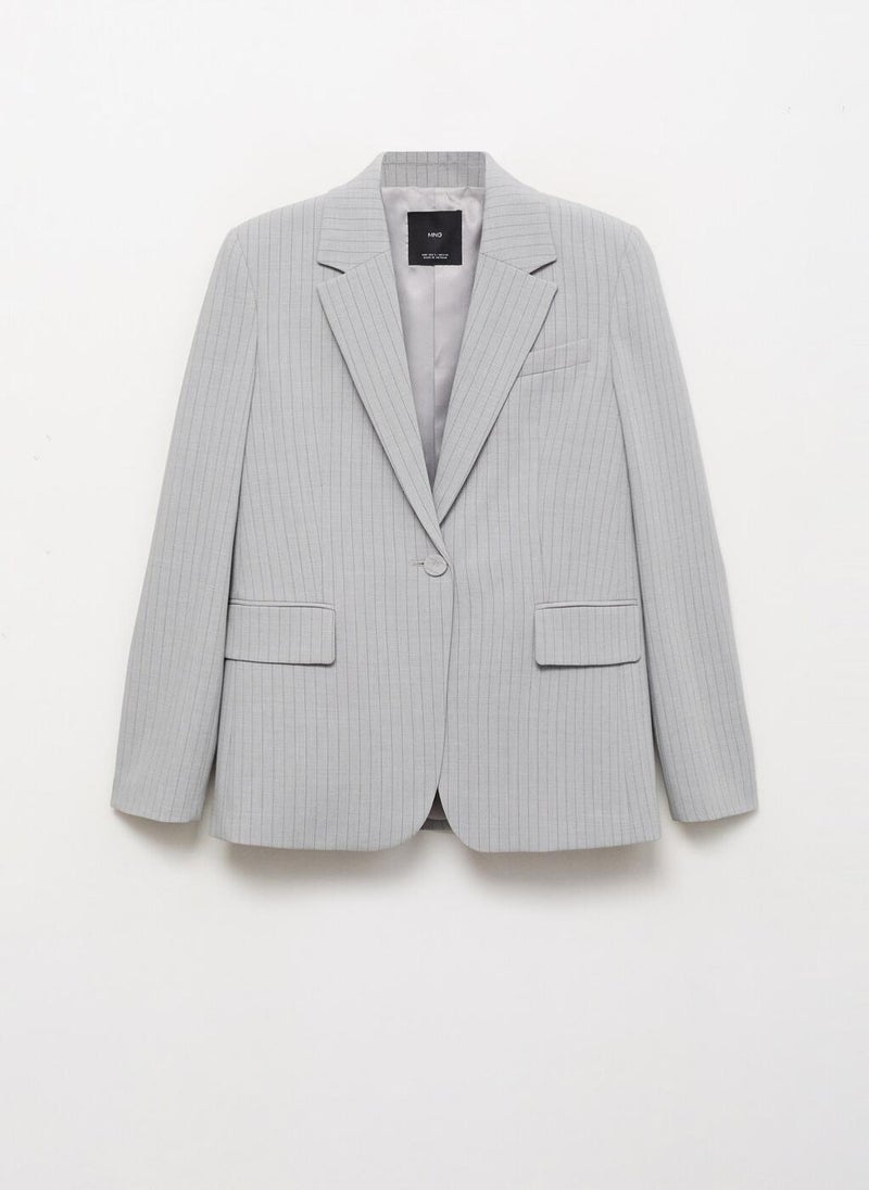 MANGO Pinstripe suit jacket - Image 5