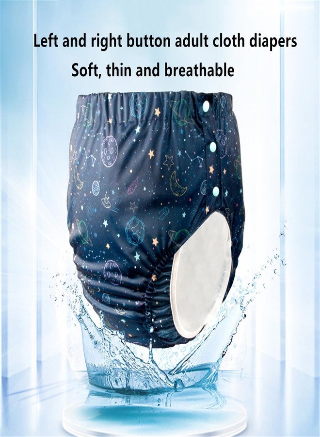 LAROTSUBA Unisex Reusable Adult Waterproof Cloth Diapers with Diaper Inserts,Adjustable Incontinence Pocket Diaper with Snaps,Incontinence Underwear,Anti-Side Leakage Diaper Pants(Dinosaur,XXL) - Image 4