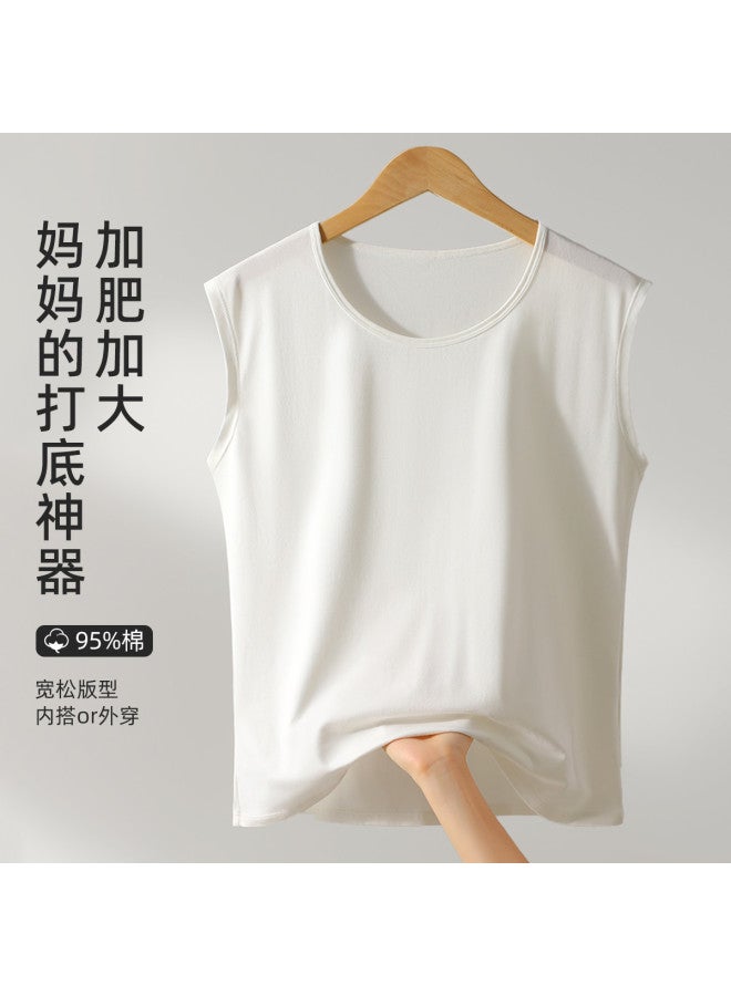 Top melon Long-Staple Cotton Loose Non-Fluorescent Printed Vest For Middle-Aged And Elderly Women, Undershirt, Sleeveless Top, Ideal Gift For Elders - Image 3