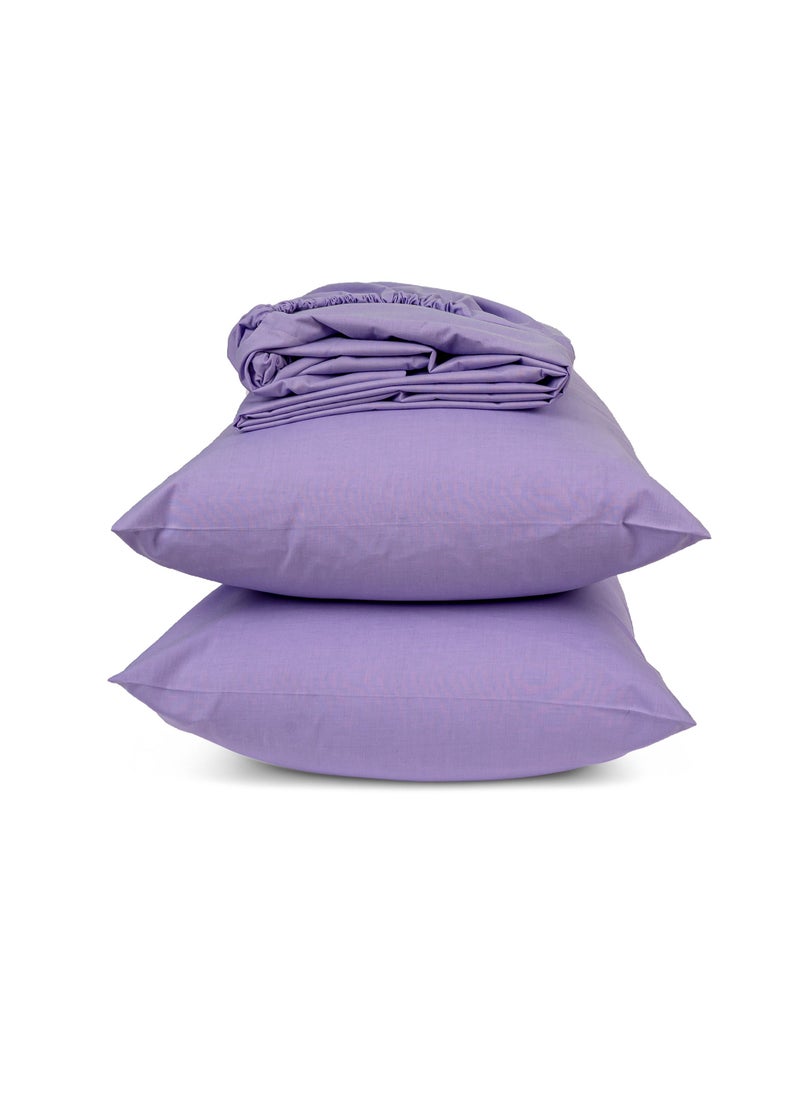 Home of linens - Fitted Sheet Set Lavender 120x200 - Image 1