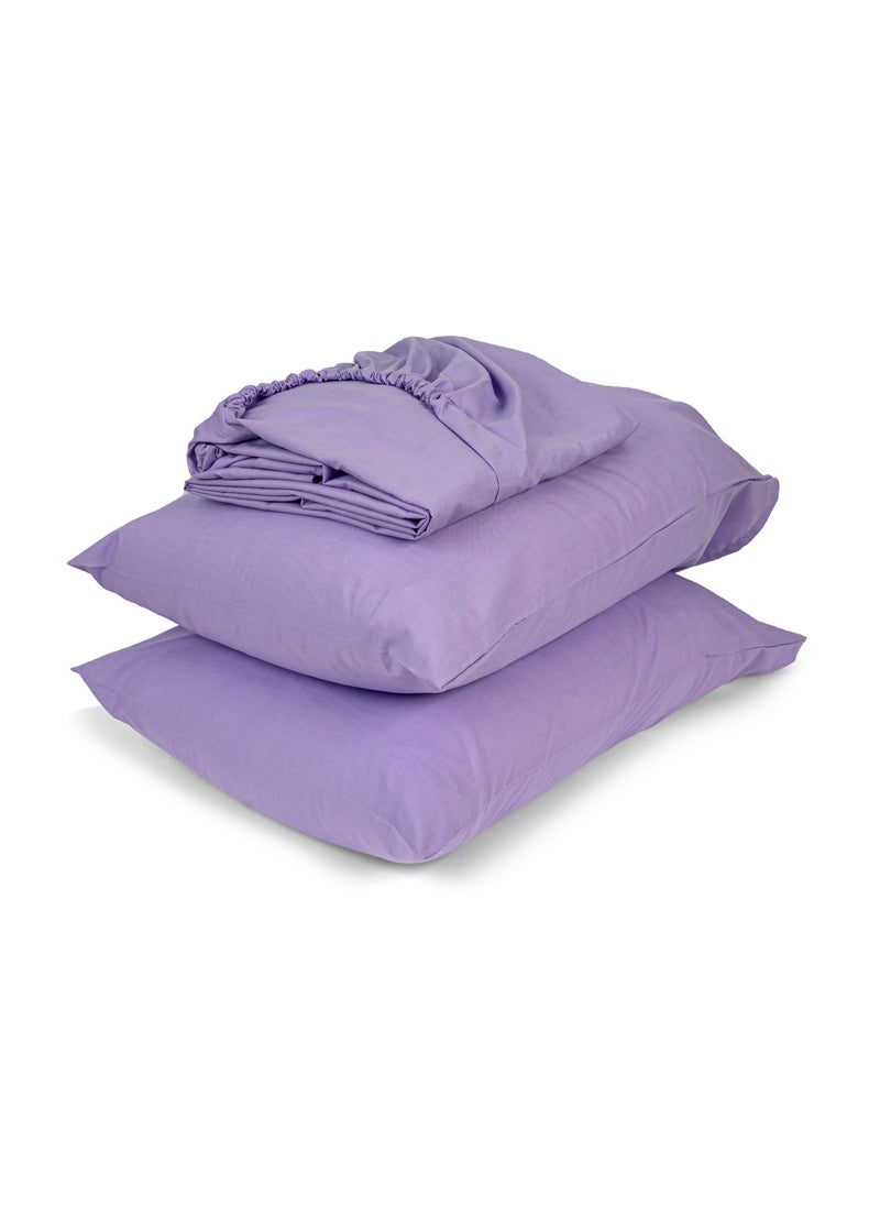 Home of linens - Fitted Sheet Set Lavender 120x200 - Image 1