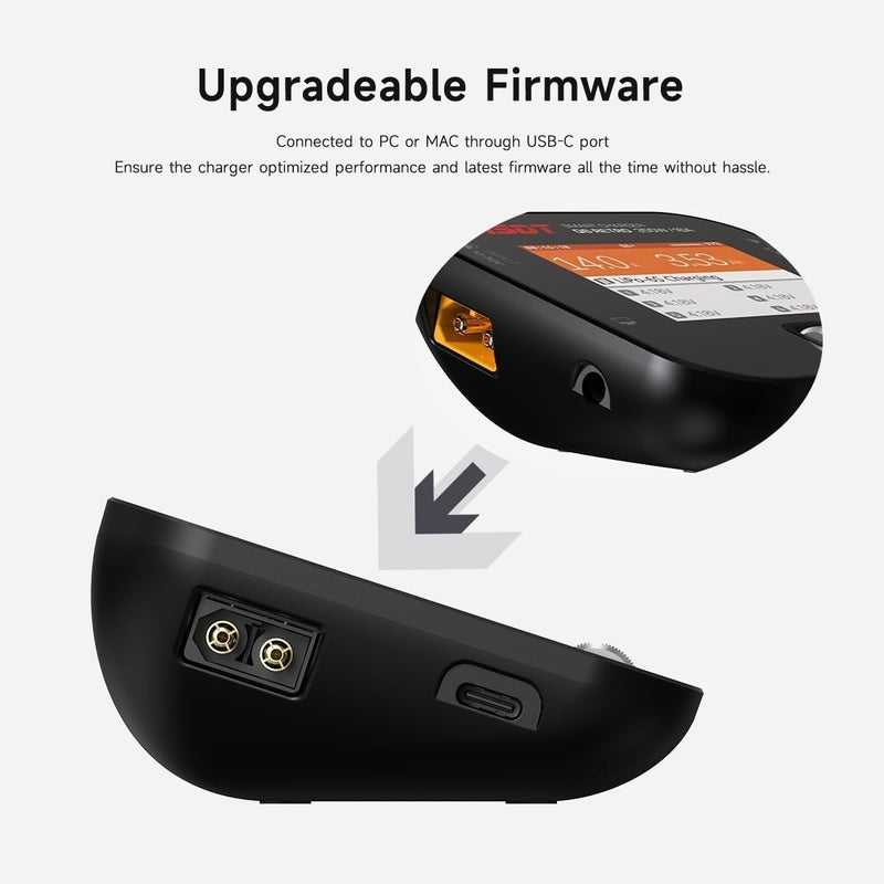 ISDT Q6 Retro Lipo Battery Charger Discharger DC 350W 16A Smart RC Battery Charger for 2~6S Lithium LiHv LiIon Life NiMH Ni-Cd/Pb Lipo Battery Balance Charger, with LCD Display - Image 4