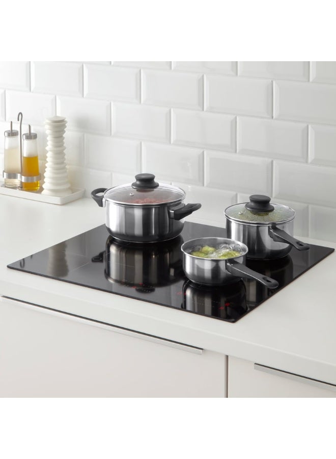 ANNONS 5-piece cookware set, glass/stainless steel - Image 2