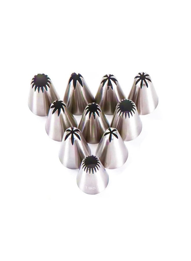 304 Stainless Steel Medium Size Piping Cookie Cake Cream Squeeze Nozzle Seamless Process Sanding Table Baking Tool-Specifications:222 - Image 2