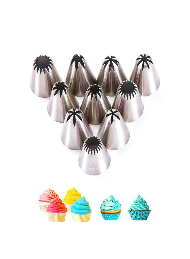 304 Stainless Steel Medium Size Piping Cookie Cake Cream Squeeze Nozzle Seamless Process Sanding Table Baking Tool-Specifications:222 - Image 3