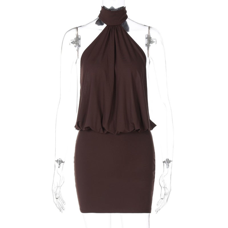 Women's Sleeveless Halter Tie Bodycon Dress - Image 5