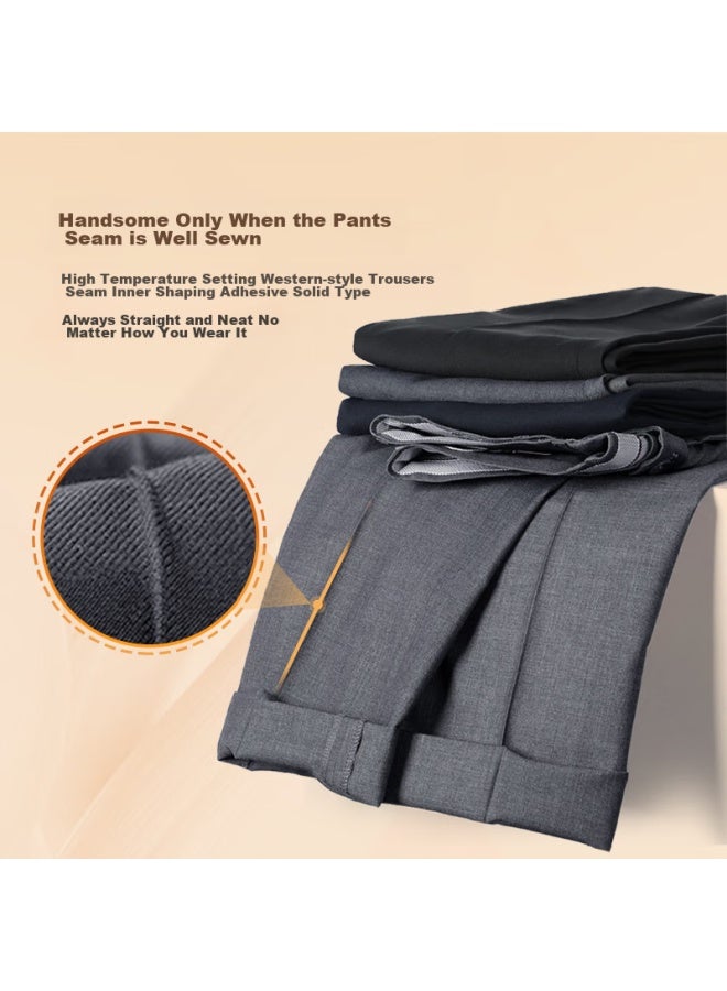 HOdo Hongdou Men's Business Straight-leg Casual Pants, Formal Wrinkle-free Trousers, All-season Navy Blue, Size 34 - Image 2
