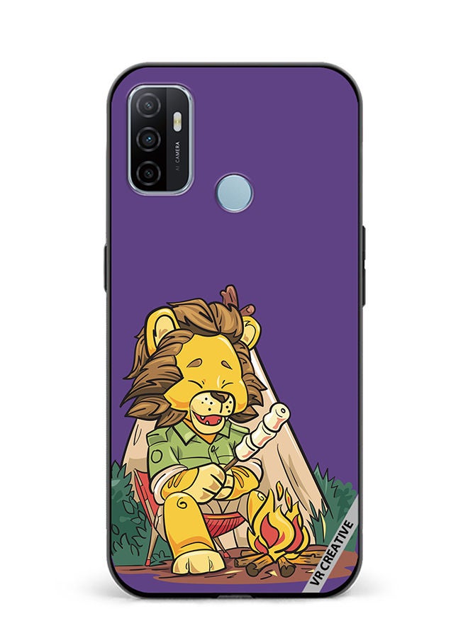 VR CREATIVE Protective Case Cover For Oppo A53 Lion Chilling Design Multicolour - Image 1