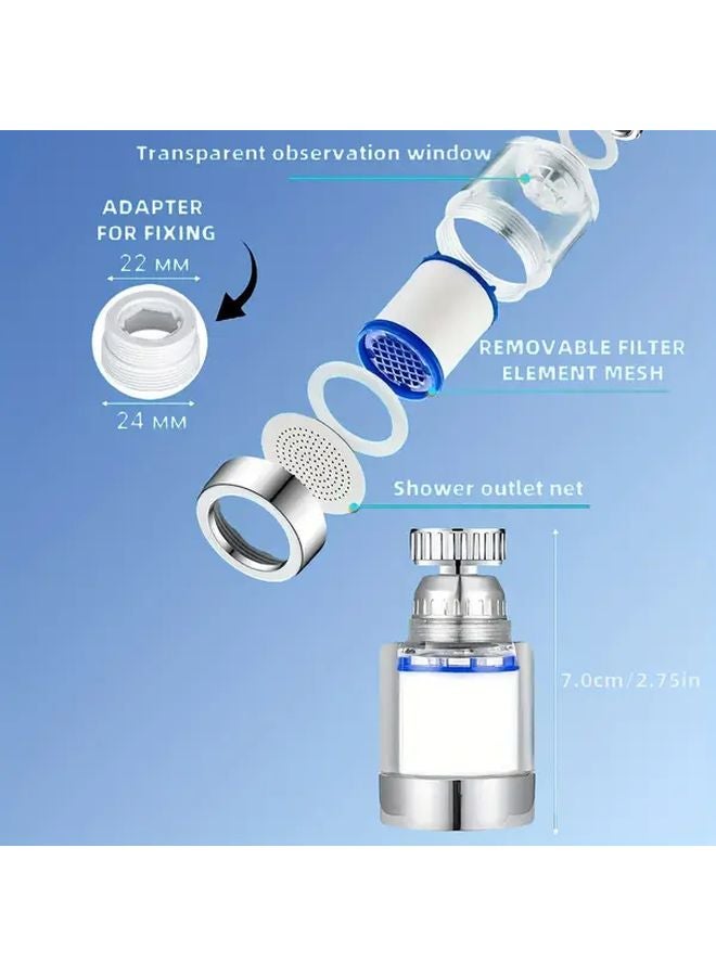Silvery Universal Pressurized Aerator For Kitchen Sink Strong Pressure Water Filter - Image 4