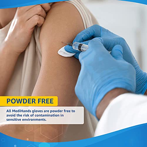 OTICA Nitrile Gloves, Blue Heavy Duty Medical Grade 4g Disposable Gloves,Nitrile examination gloves, Powder Free, Latex Free, and Protein Free, Medical, Food, Multi Use, Pack of 100 - Image 4
