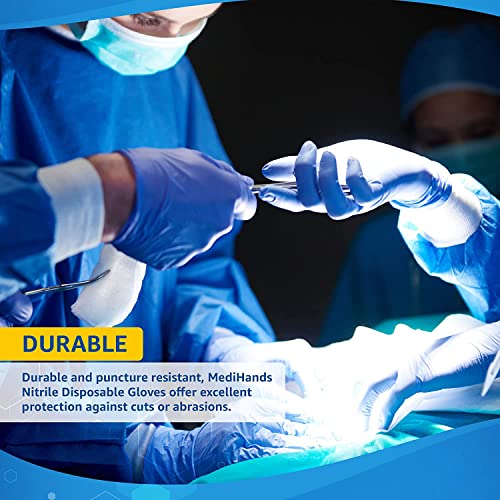 OTICA Nitrile Gloves, Blue Heavy Duty Medical Grade 4g Disposable Gloves,Nitrile examination gloves, Powder Free, Latex Free, and Protein Free, Medical, Food, Multi Use, Pack of 100 - Image 3