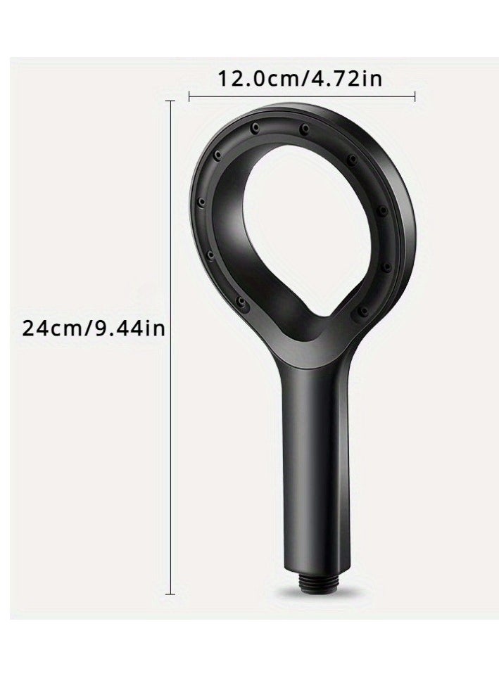 Generic - 1pc shower head, high pressure shower head function ring, with hand held shower, non-blocking nozzle, high flow hand held nozzle - Image 1