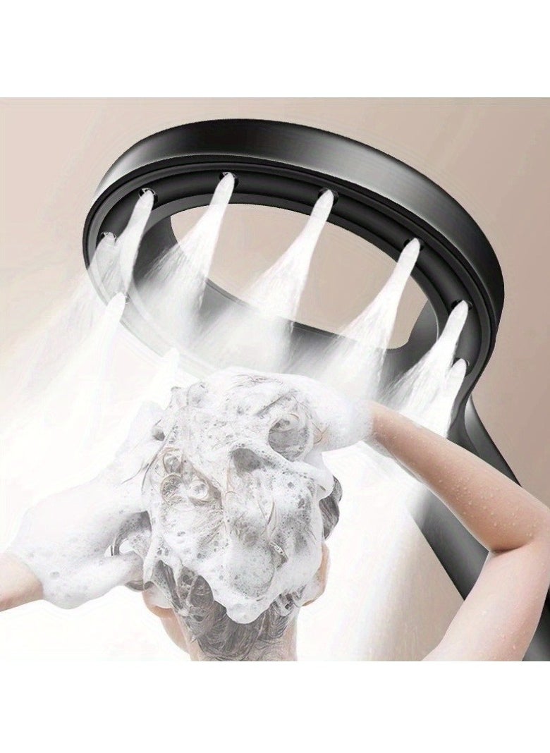 Generic - 1pc shower head, high pressure shower head function ring, with hand held shower, non-blocking nozzle, high flow hand held nozzle - Image 1
