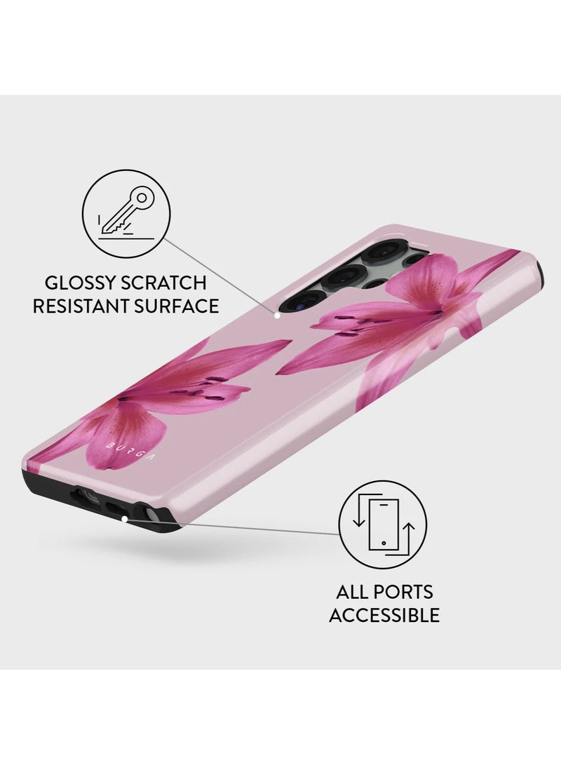 BURGA Samsung Galaxy S25 Ultra Mobile Phone Case Hybrid 2 Layer Hard Shell Silicone Protective Case Fragile Beauty Scratch Resistant Shockproof Cover - Image 3