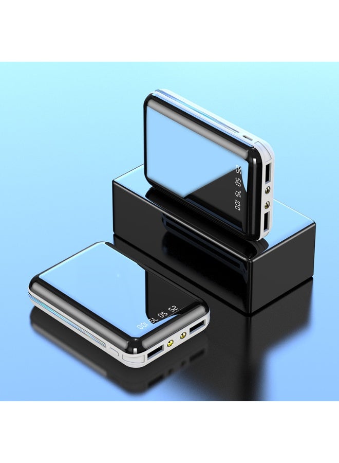 10,000mAh Ultra-Slim Mini Power Bank - Compact Full Mirror Portable High-Capacity Charger - Image 1