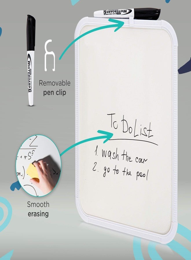 Emraw 8.5" X 11" Dry Erase Board with Marker Sturdy Frame Mount Horizontally or Vertically Helps You to get Organised Perfect for Home or Office (Pack of 2) by - Emraw - Image 3