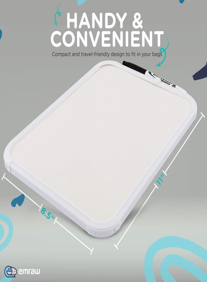 Emraw 8.5" X 11" Dry Erase Board with Marker Sturdy Frame Mount Horizontally or Vertically Helps You to get Organised Perfect for Home or Office (Pack of 2) by - Emraw - Image 2