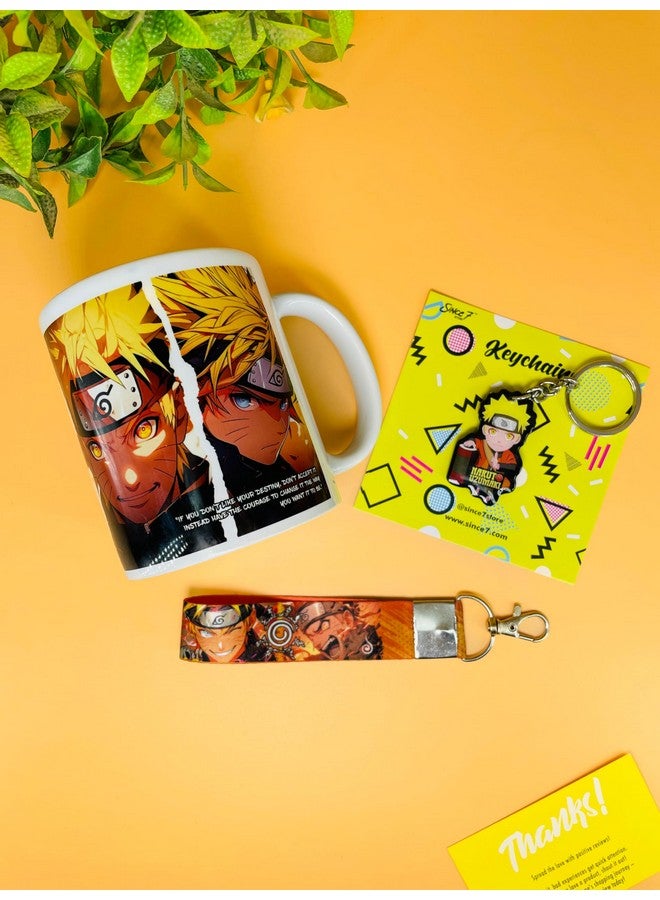 SINCE 7 STORE Since 7 Store Naruto Uzumaki Giftbox Includes: Mug, Double Sided Keychain, Key-Tag - Gift For Naruto Fans - The Ultimate Fan Collection - Ceramic, Multicolor - Image 1