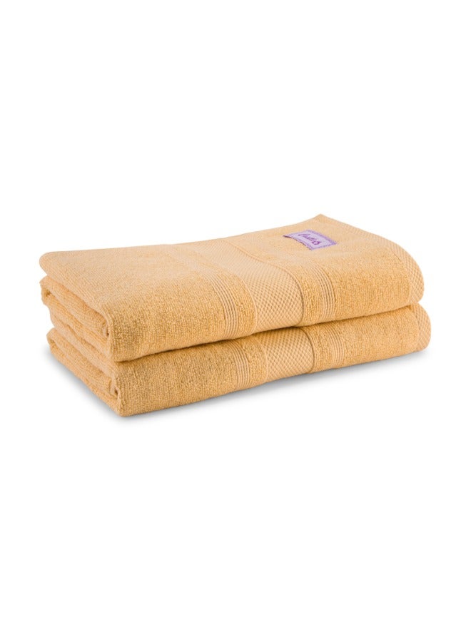 BYFT Home Castle (Cream) Premium Cotton Bath Towel (70 X 140 Cm-Set Of 1) Highly Absorbent, High Quality Bath Linen With Diamond Dobby 550 Gsm - Image 4