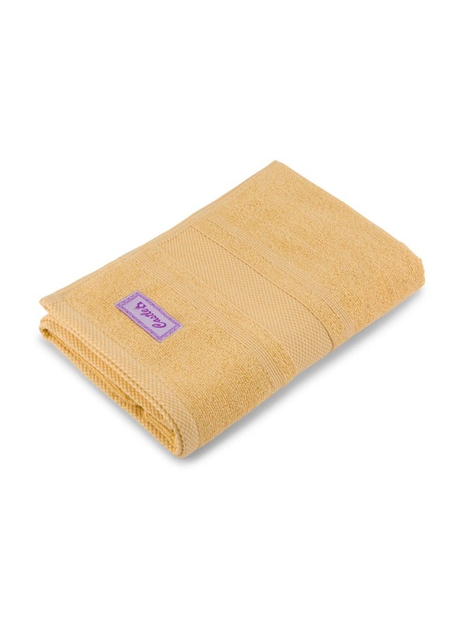 BYFT Home Castle (Cream) Premium Cotton Bath Towel (70 X 140 Cm-Set Of 1) Highly Absorbent, High Quality Bath Linen With Diamond Dobby 550 Gsm - Image 3