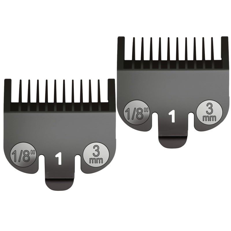 Pdtwq 3mm Clipper Guard Fits for Wahl Clipper Guards Set,2Pack Compatible with Wahl 1 Guard,Guide Comb Attachment #1-1/8''(3mm),3mm Trimmer Guards Fits for Wahl 3114-001 Clippers,Black. - Image 1