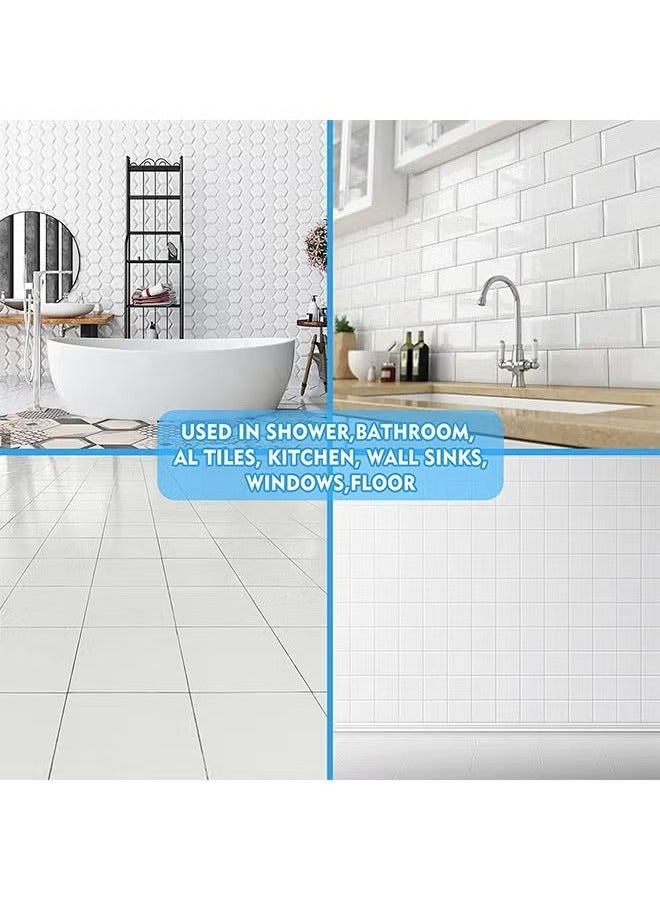 ASHILE 100ML Tile Grout Paint Cement Crack Filler Grout Sealer for Shower Tile Floor Tile and Kitchen Ceramic Tile Repair Complete Solution for Filling Cracks and Gaps in Tile Surfaces Easy and Safe to Use（ White） - Image 5