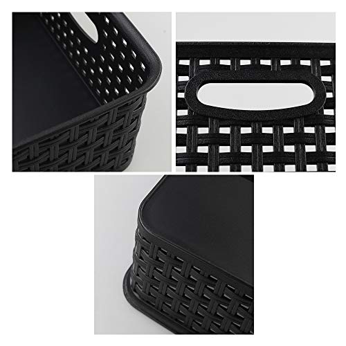 Qqbine Black Plastic Office A4 Basket Tray, Desk Tray Organizer, 5 Packs - Image 4