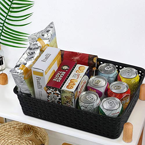 Qqbine Black Plastic Office A4 Basket Tray, Desk Tray Organizer, 5 Packs - Image 5