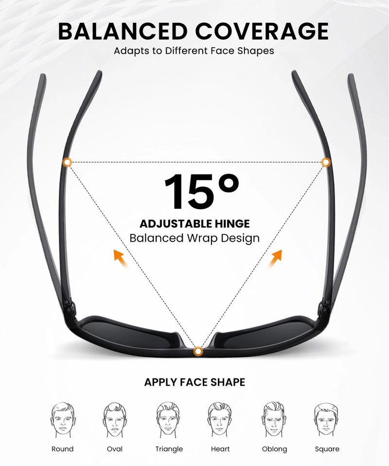 CIFOYA Mens Sunglasses Polarized Men Sunglasses: Classic Women Sun Glasses UV Protection for Driving Fishing Golf - Image 4