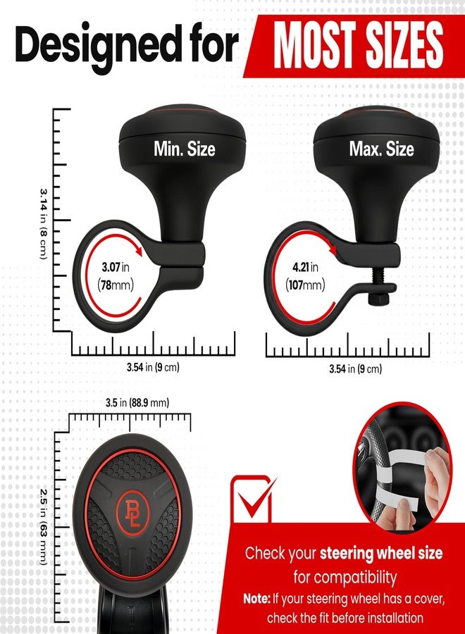 Fouring Mzone Bl Silicon Black Platinum Power Handle Car Steering Wheel Suicide Spinner Accessory Knob for Car Vehicle - Image 5