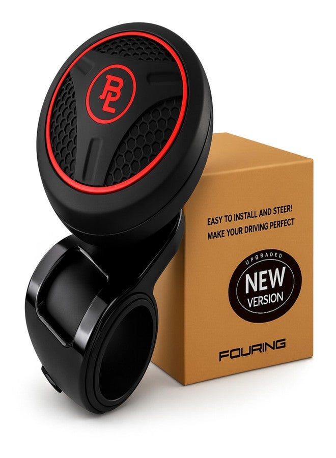 Fouring Mzone Bl Silicon Black Platinum Power Handle Car Steering Wheel Suicide Spinner Accessory Knob for Car Vehicle - Image 1