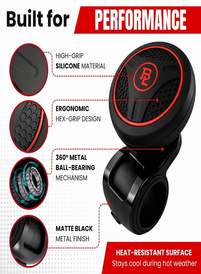 Fouring Mzone Bl Silicon Black Platinum Power Handle Car Steering Wheel Suicide Spinner Accessory Knob for Car Vehicle - Image 4