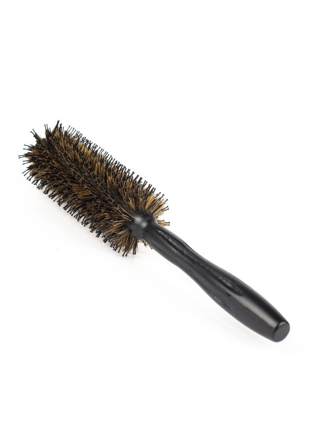 Agoder - Round Hair Brush With Natural Boar And Nylon Bristles Small Volumizing Hair Brush 1.77 Inch Diameter Barrel (14 Rows) - Image 1