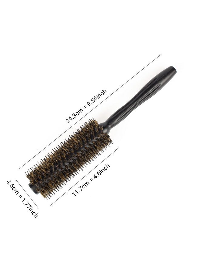 Agoder - Round Hair Brush With Natural Boar And Nylon Bristles Small Volumizing Hair Brush 1.77 Inch Diameter Barrel (14 Rows) - Image 1