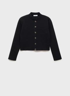 MANGO Jacket With Jewel-Button Strip Collar  - Image 5
