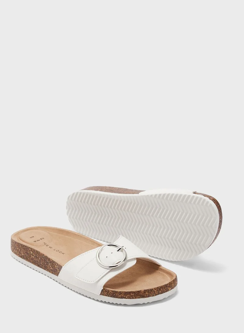 NEW LOOK Wide Fit Fisher Mule Flat Sandals