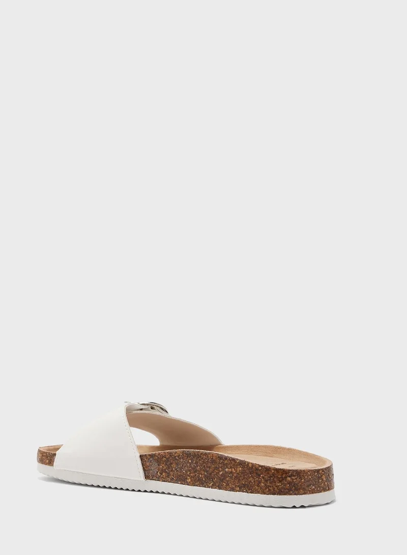NEW LOOK Wide Fit Fisher Mule Flat Sandals