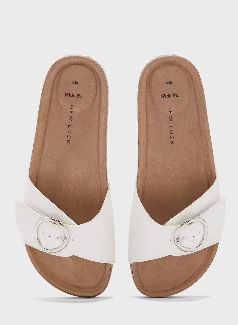 NEW LOOK Wide Fit Fisher Mule Flat Sandals
