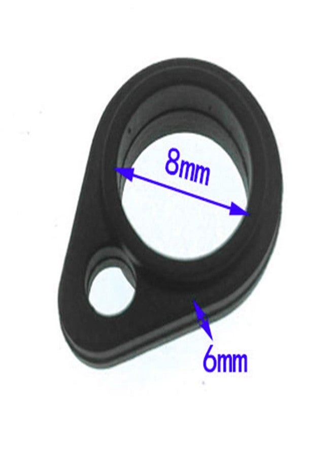 Maxmoral 100PCS Inside Diameter 8mm Black Replacement Silicone Rings Fountain Pen Anti Loss Prevention Lanyard Cover Kettle Hoop for Cell Phones and USB Flash Drives - Image 4