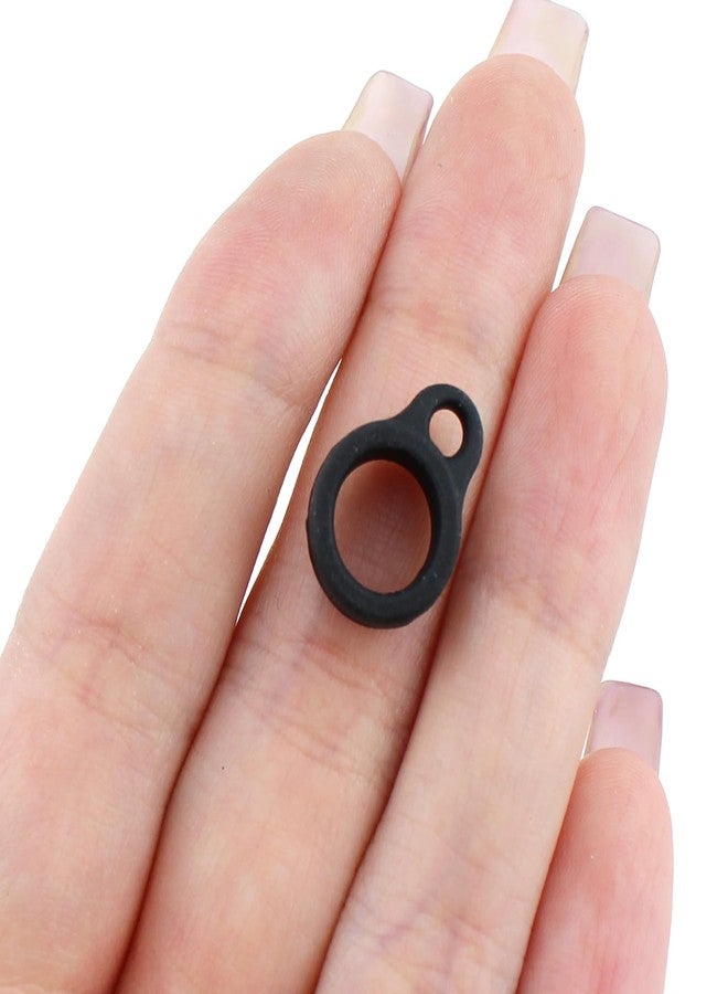 Maxmoral 100PCS Inside Diameter 8mm Black Replacement Silicone Rings Fountain Pen Anti Loss Prevention Lanyard Cover Kettle Hoop for Cell Phones and USB Flash Drives - Image 5