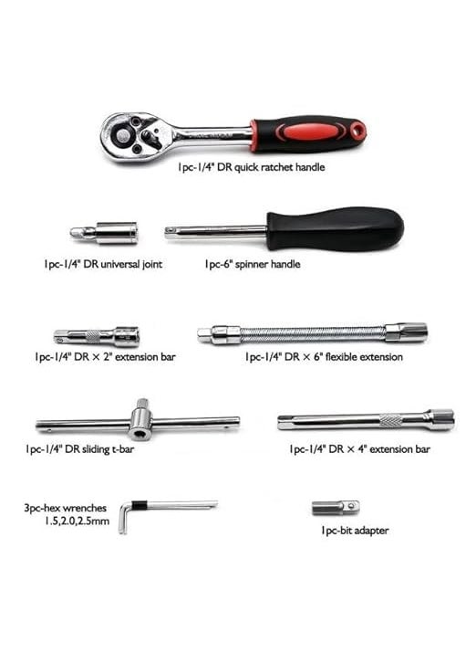 Heiter Heiter 46in1 Pcs Kit and Screwdriver and MultiPurpose Combination Tool Case Precision Socket Set  - Image 2