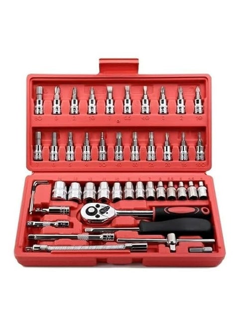 Heiter 46in1 Pcs Kit and Screwdriver and MultiPurpose Combination Tool Case Precision Socket Set